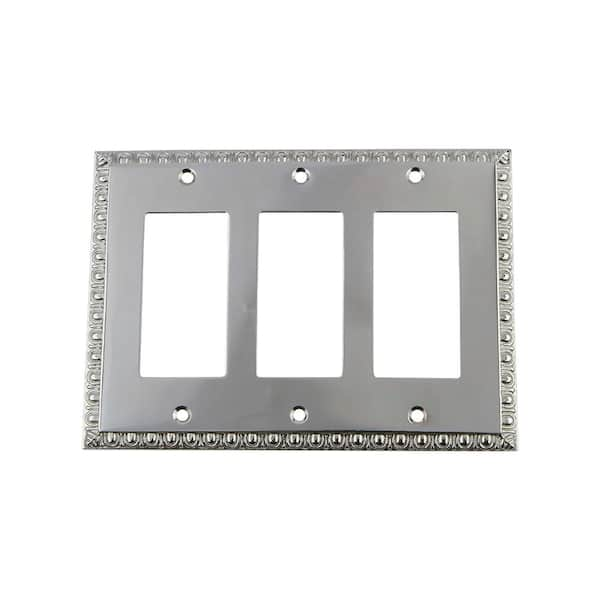 Nostalgic Warehouse Chrome 3-Gang Decorator/Rocker Wall Plate (1-Pack)