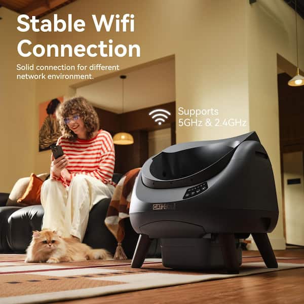 CATLINK Open-X White Open Top Automatic Self-Cleaning Litter Box