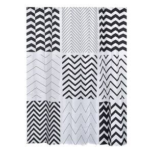71 in. W x 79 in. H Zigzag Printed Polyester Fabric Shower Curtain