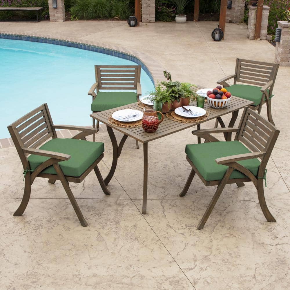 Moss Green Outdoor Polyester Seat Cushion 19 x 19