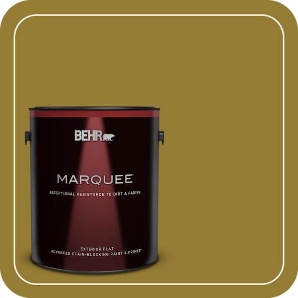BEHR MARQUEE 1 gal. #M320-7 Thai Curry Flat Exterior Paint & Primer