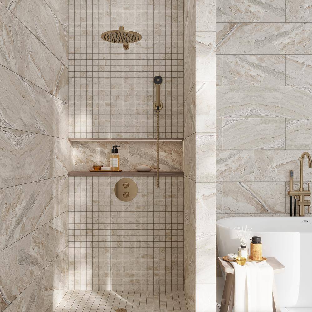 Splendor Beige Matte Porcelain Rectangular Wall and Floor Tile