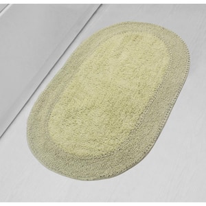 Double Ruffle Collection 100% Cotton Bath Rugs Set, 24x40 Rectangle, Sage