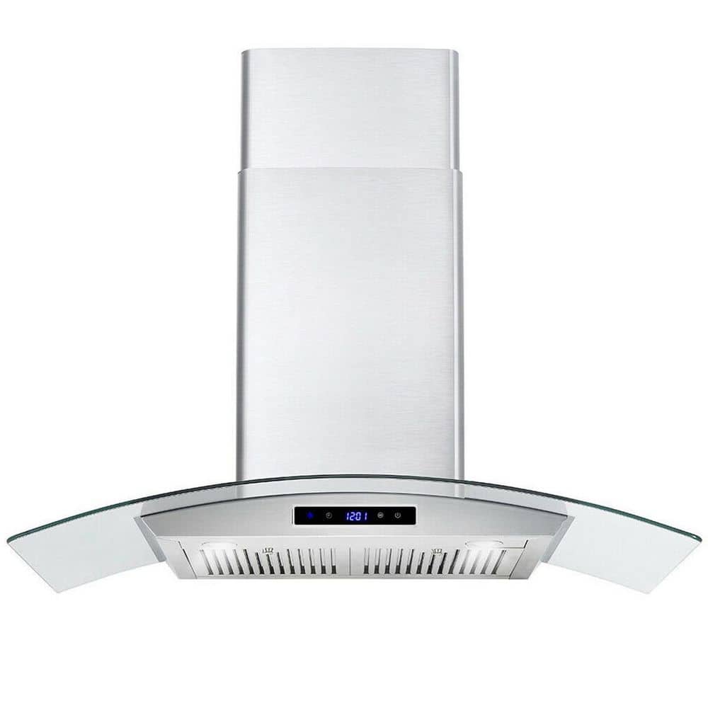 30 inch Wall Mounted Range Hood 700CFM Tempered Glass Touch Panel Control V
