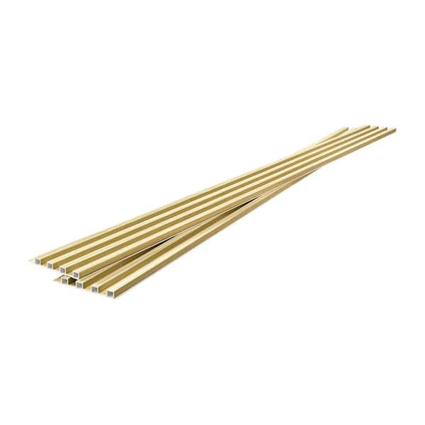 8 Pack 0.67 in. x 0.67 ft. x 8 ft. Acoustic Wood Slat Wall Panels Oak Decorative Wall Paneling