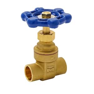 1/2 in. x 1/2 in. SWT x SWT Compact-Pattern Brass Gate Valve