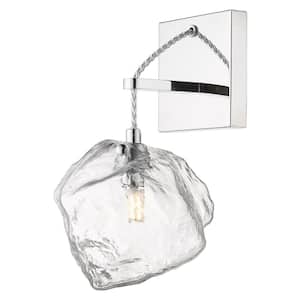 Boulder 1-Light Mirrored Stainless Steel Wall Sconce