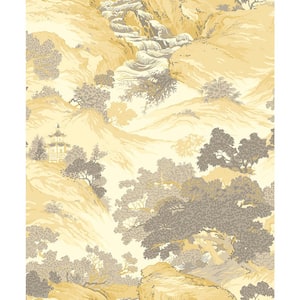 Ordos Yellow Eastern Toile Peelable Roll (Covers 56.4 sq. ft.)