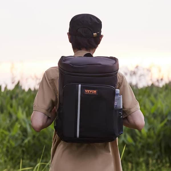 Cooler Backpack, 28 Cans Backpack Cooler Leakproof, Waterproof Insulated Backpack Cooler for Hiking, Camping, BBQ, Black