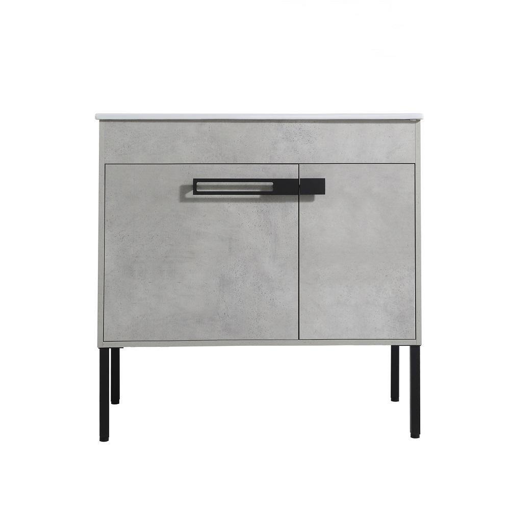 36 in. W x 18 in. D x 35 in. H Single Sink Freestanding or Floating Bath Va