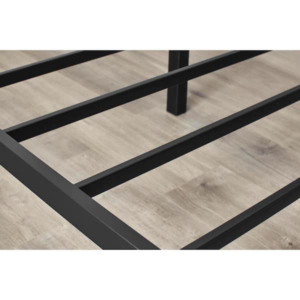 Black Metal King Bed Frame With Steel, How To Add Slats A Metal Bed Frame