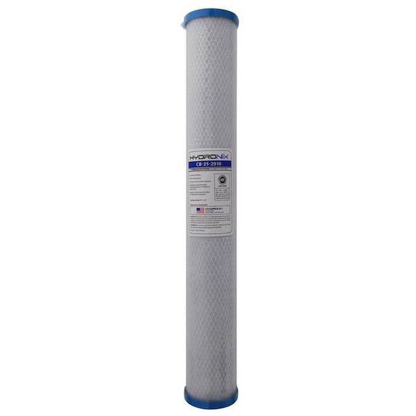 HYDRONIX CB-25-2010 20 in. x 2.5 in. (10 Micron) Replacement Carbon Water Filter