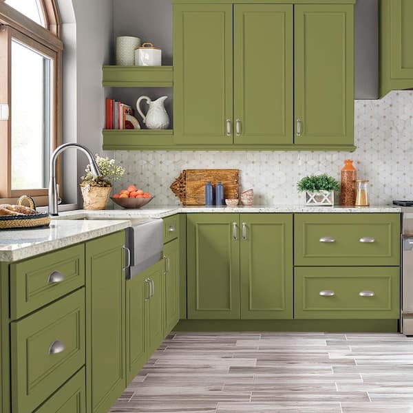 1 gal. #M340-6 Spinach Dip Semi-Gloss Enamel Interior/Exterior Cabinet, Door & Trim Paint