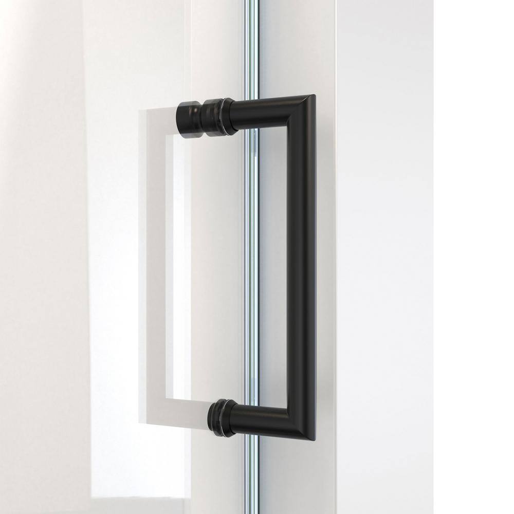 Mirage-X 60" Matte Black Frameless Sliding Tub Door