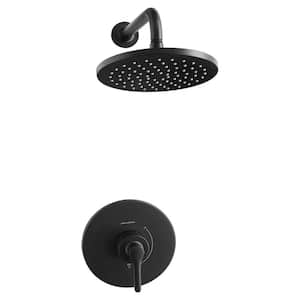 Studio S 1-Handle Shower Faucet Trim Kit for Flash Rough-in Valves in Matte Black (Valve Not Included)