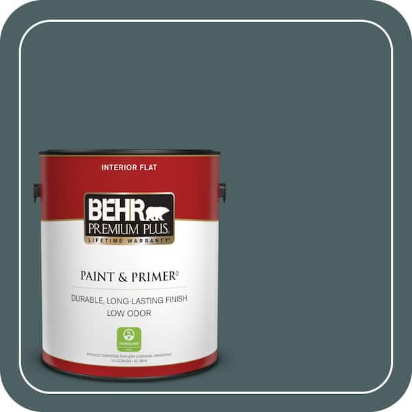 BEHR PREMIUM PLUS 1 gal. #PPU12-20 Underwater color Flat Low Odor Interior Paint & Primer