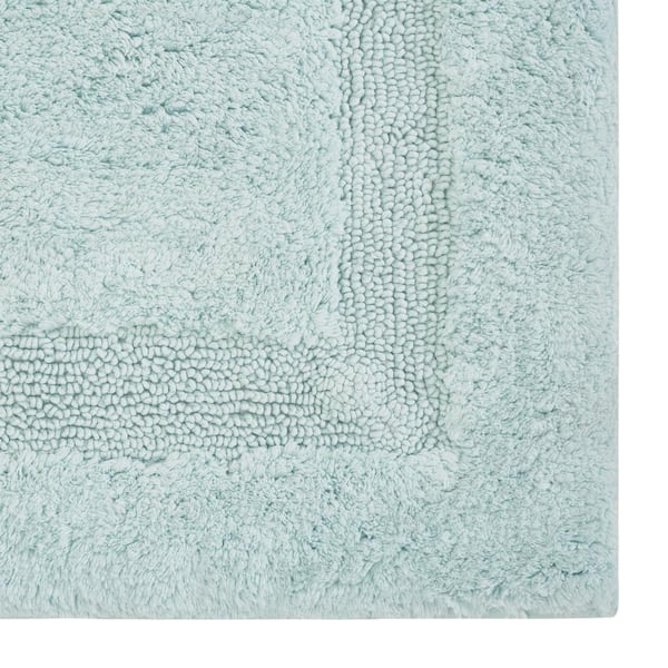 Chesapeake Olympia Misty Blue Bath Runner (24 in. x 60 in.)
