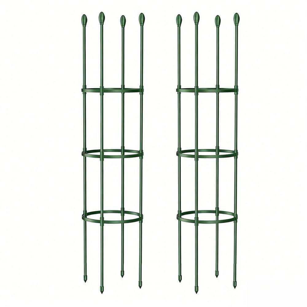 55.1 in. Garden Trellis and Tomato Cage with Tall Plant Support, Flowers Stands for Garden Plant Support (2-Pack) price history on PriceWatchPro