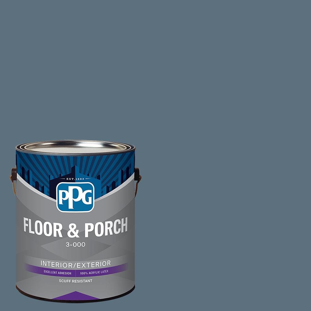 PPG 1 gal. PPG1010 Hatteras Gray Satin Interior/Exterior Floor and