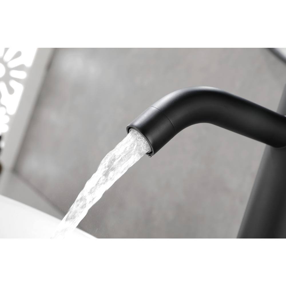 Matte Black Stainless Steel Single Handle Bathroom Faucet