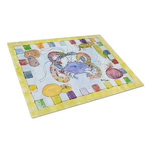 Crab Tempered Glass Large Cutting Board