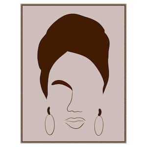 "Headwrap" by Carelle N'guessan 1-Piece Floater Frame Giclee Abstract Canvas Art Print 42 in. x 32 in.
