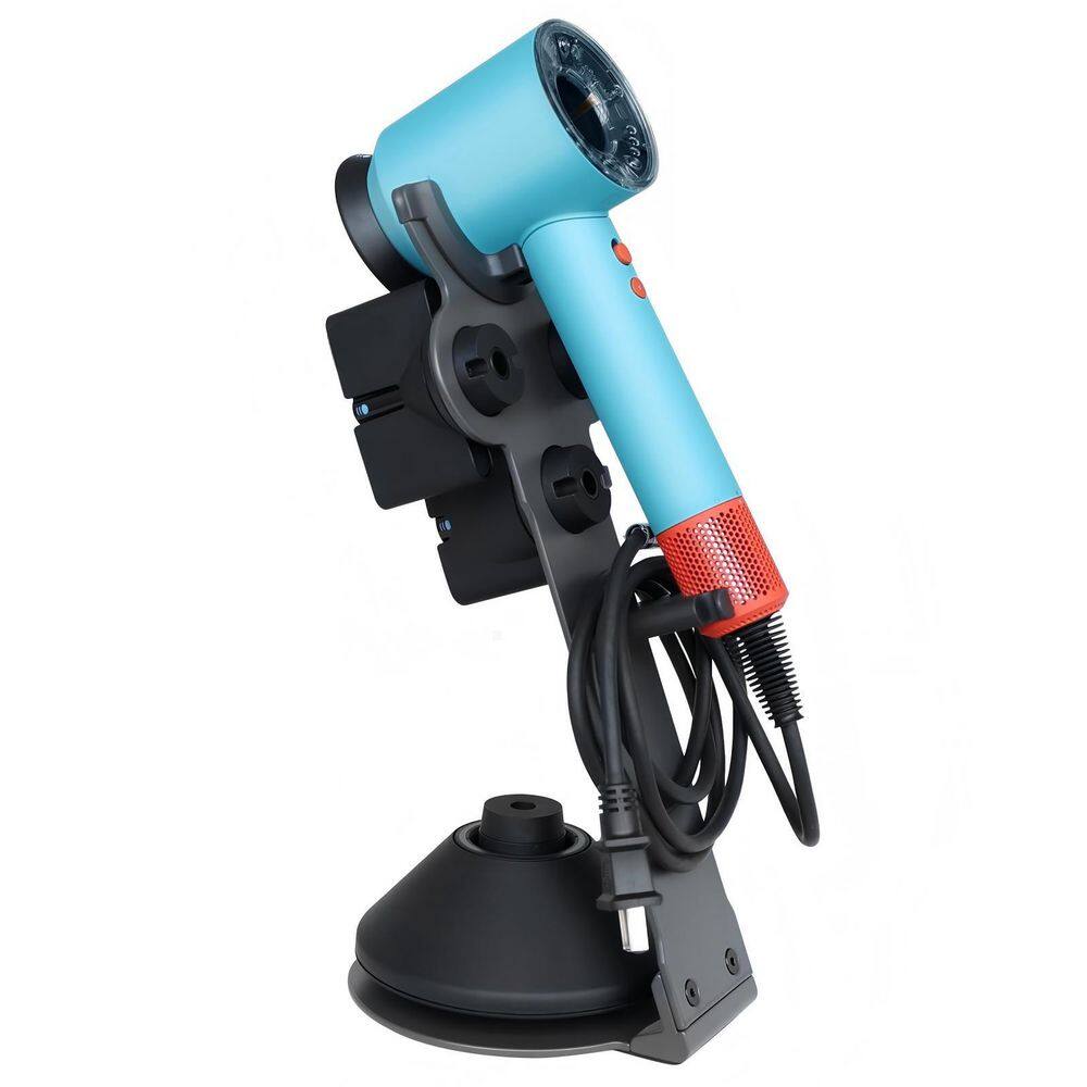 Hair Dryer Stand Holder for Dyson, Dyson Blow Dryer Accessory Organizer, Attachments Counter Storage Rack, Grey