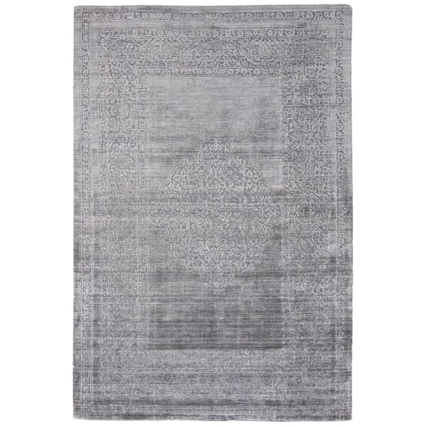 Mirage 6 ft. x 9 ft. Gray Medallion Area Rug
