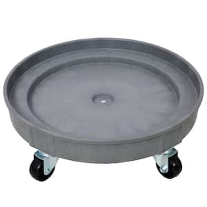 Heavy Duty Plastic Drum Dolly-Durable Plastic Drum Cart 900 lb. Capacity-Barrel Dolly with 5-Swivel Casters Wheel