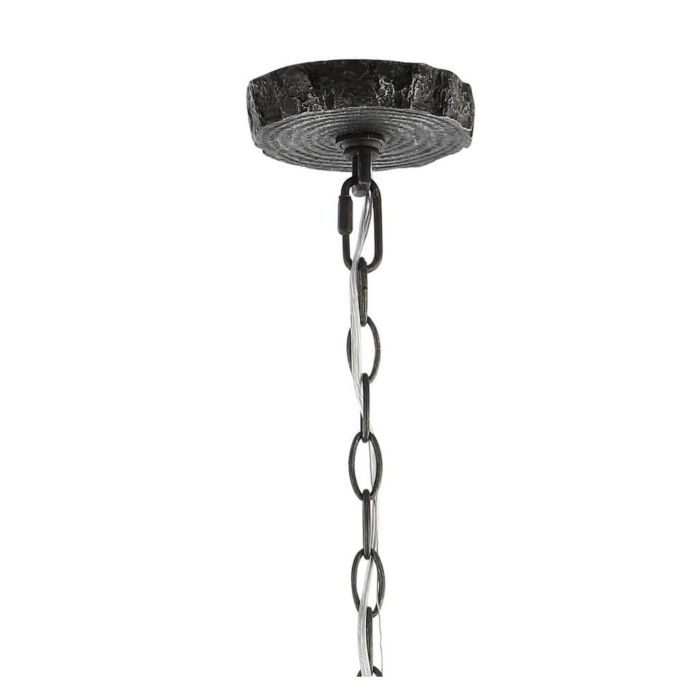 Eldora Black Resin Antler 5-Light Adjustable Chandelier