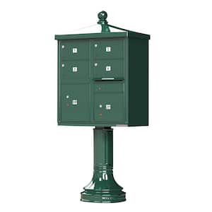 1570 4-Large Mailboxes 2-Parcel Lockers 1-Outgoing Vital Cluster Box Unit with Vogue Traditional Accessories