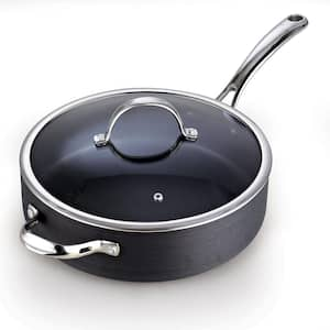 Nordic Ware Restaurant 6 qt. Aluminum Nonstick Saute Pan in Silver with  Glass Lid 21960M - The Home Depot