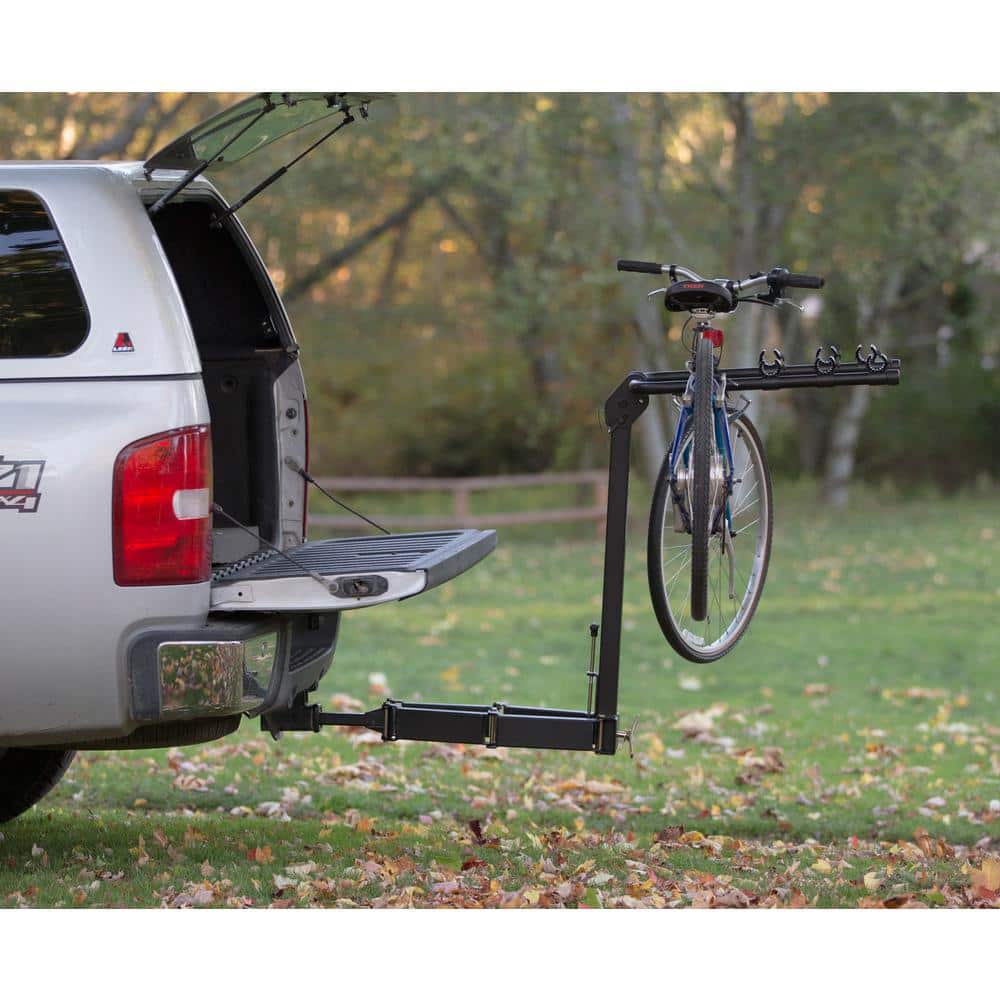 Black Steel Hitch Mount Swing Away Folding 4 Bike Rack