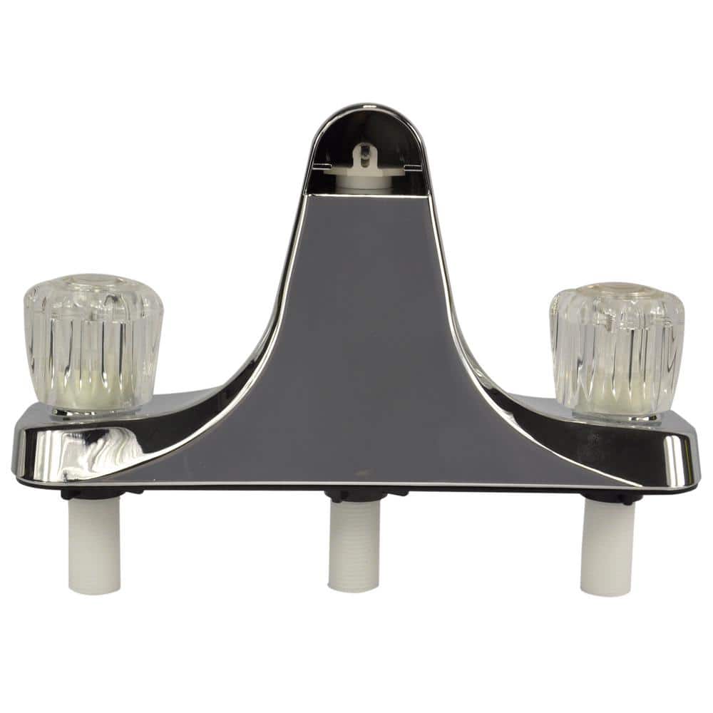 Classic Chrome 8" Tub and Shower Faucet with Acrylic Knobs