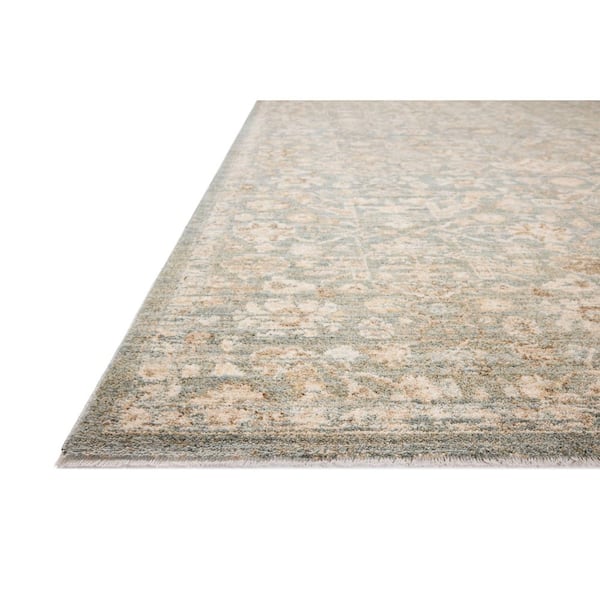 Chris Love Julia Palma Blue/Natural 9 ft. 6 in. x 1 3 ft. 10 in. in. Traditional Area Rug