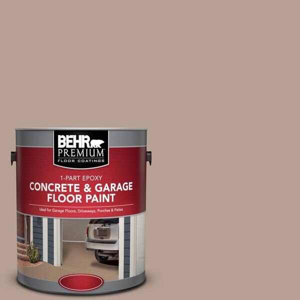 BEHR Premium 1 gal. #N190-4 Rugged Tan 1-Part Epoxy Satin Interior/Exterior Concrete and Garage Floor Paint