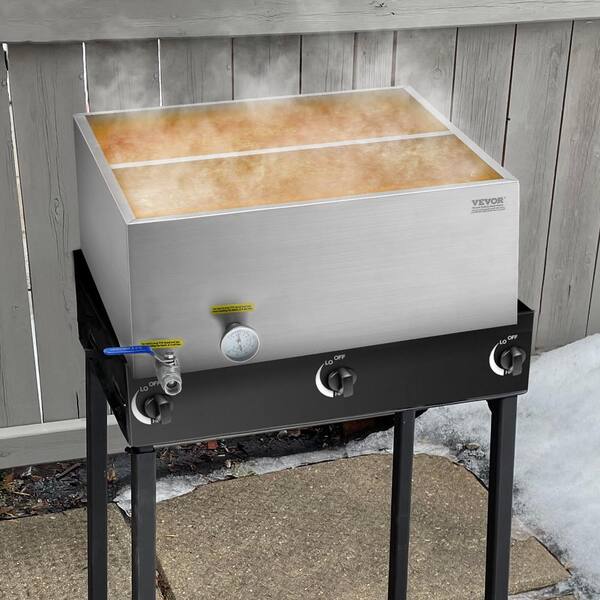 Maple Syrup Evaporator Pan, 23.6 Gal. 343-Cups of 8.8 oz. Maple Syrup Flat Evaporator Pan, Stainless Steel, Cookware Set