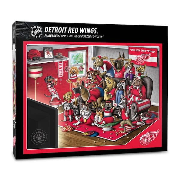 NHL Detroit Red Wings Purebred Fans Puzzle A Real Nailbiter (500-Pieces)