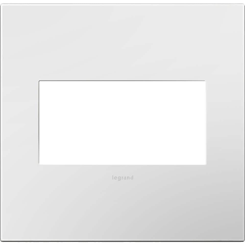 Gloss White 2-Gang Screwless Wall Plate