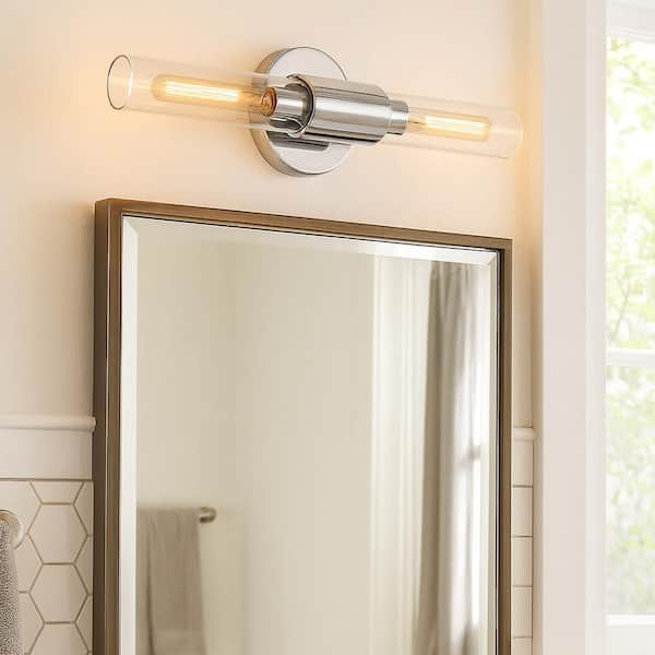 LARK Shea 24.0 in. 2 Light Chrome Vanity Light