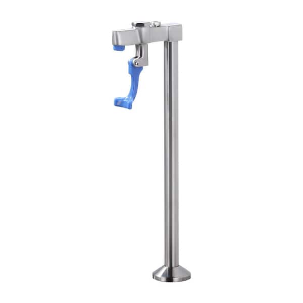 13.6 in. Deck Mount Push Back Water Glass Pot Filler Faucet Brass Drinking Water Faucet for Restaurant Bar in Nickel