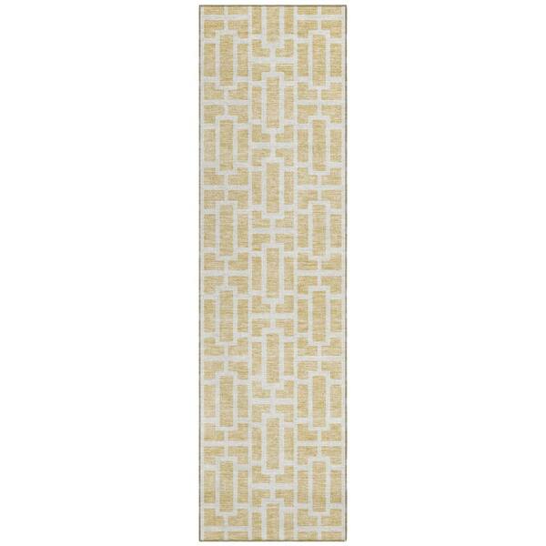 Addison Rugs Chantille Machine Washable Indoor/Outdoor Abstract ACN916 Wheat 2 ft. 3 in. x 7 ft. 6 in. Area Rug