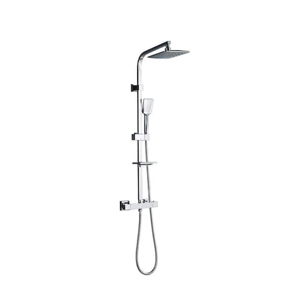 Mediterraneo Siena 1-spray 7.87 in. Dual Shower Head and Handheld Shower Head in Stainless Steel