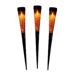 15.5 in. Tall Red Solar Garden Stake Sparkle Cones (3-Pack)