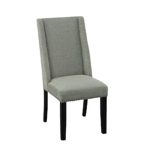 Laurant Charcoal Gray Fabric Upholstered Wingback Dining Chair (Set of 2)