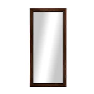 Modern Rustic ( 30.75 in. W x 71.25 in. H ) Wooden Mocha Beveled Mirror