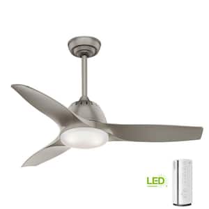Wisp 44 in. LED Indoor Pewter Ceiling Fan with Remote Control