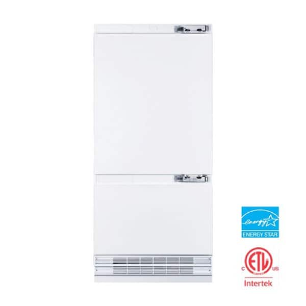 36 in. Built-in, Single Top Door Refrigerator &amp; Bottom Freezer 