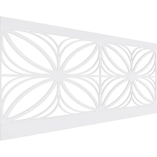 Ekena Millwork 44 in. H x 94-1/2 in. W 28.92 sq. ft. Otis PVC Wainscot Paneling Kit