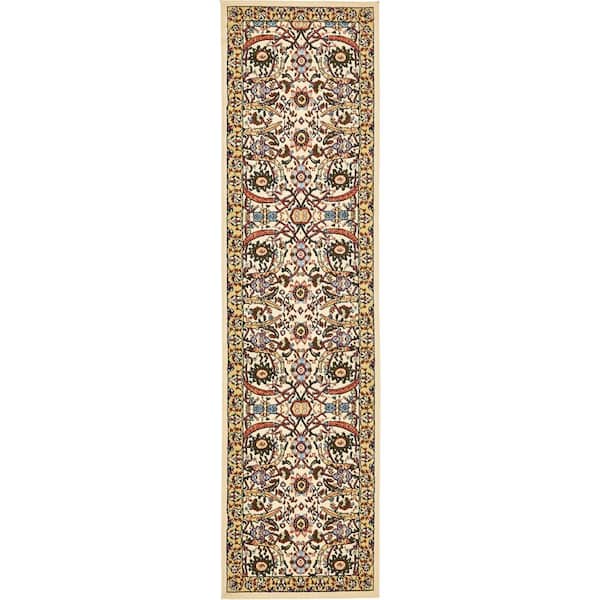 Unique Loom Espahan Cape Cod Beige 2' 7 x 10' 0 Runner Rug